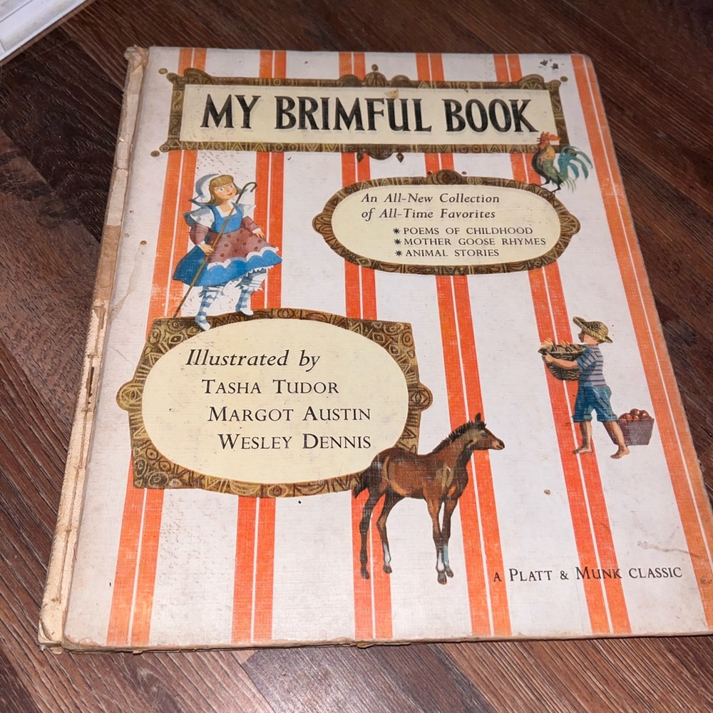 My Brimful Book Illustrated Hardcover 1960